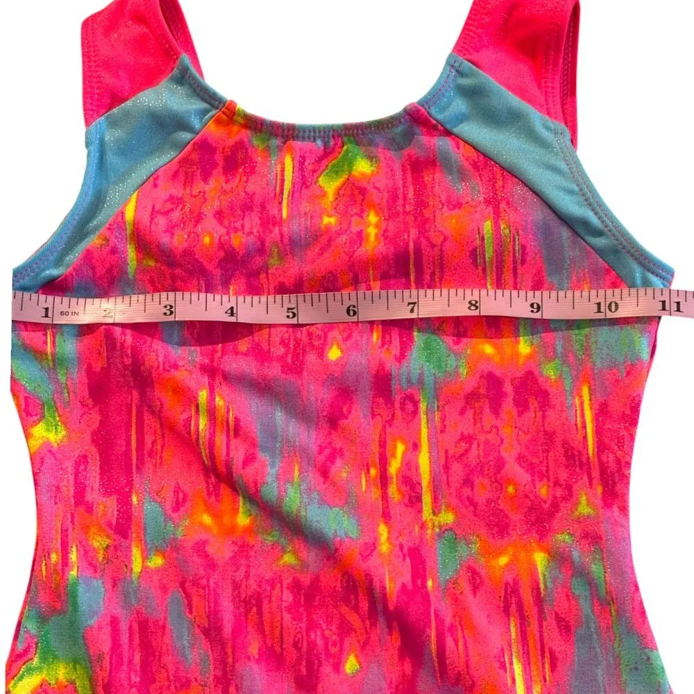 Freestyle by Danskin multicolor Gymnastics Unitard Biketard Leotard Sz S‎ 6-6X